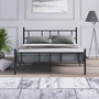 Hanah Home Cama Doble Metal Negro 140x200